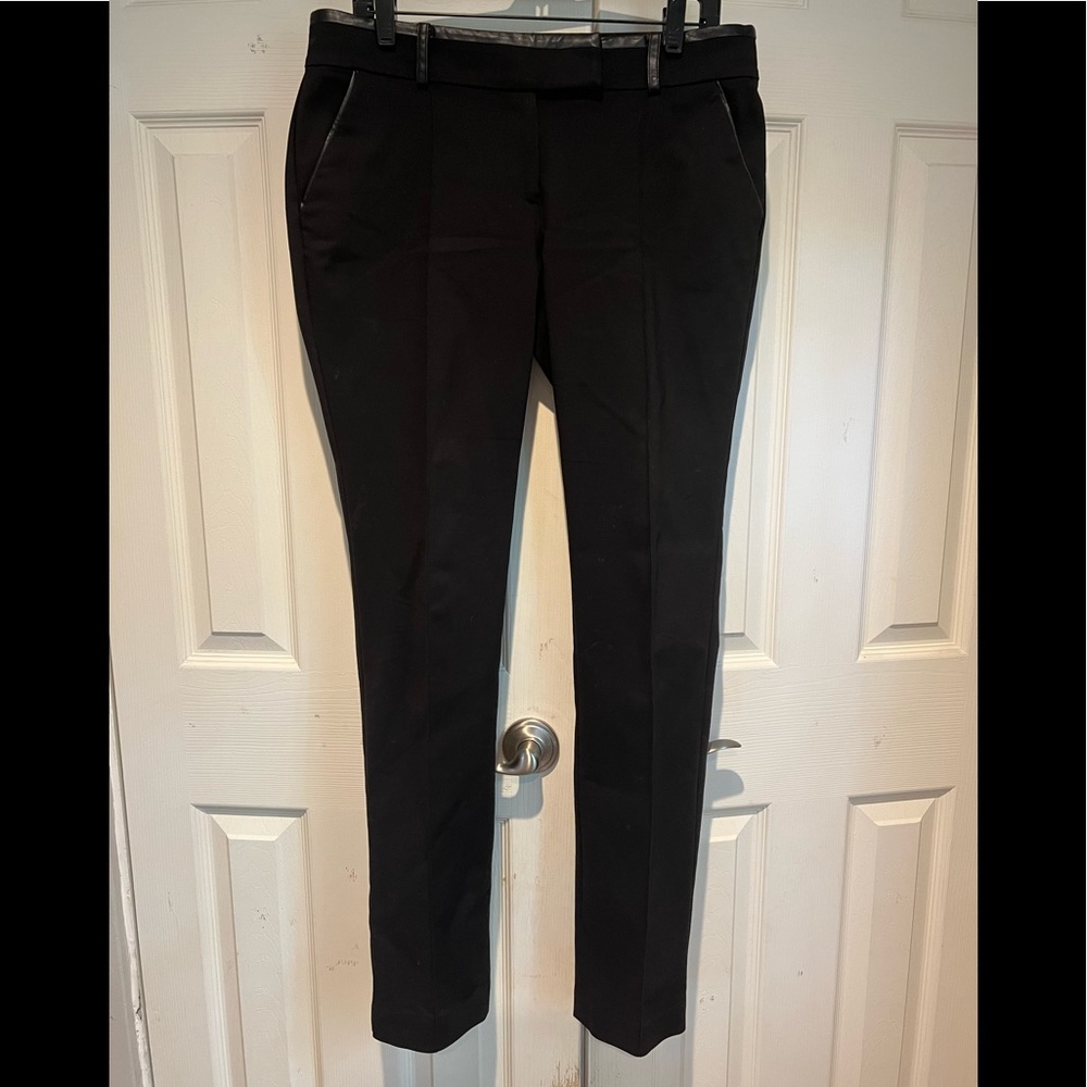 Ann Taylor Dress Pants with Leather Trim